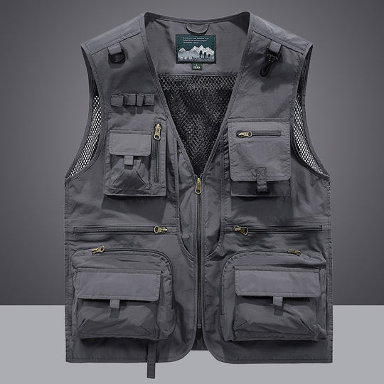 Herren Multifunktionale Angler- und Utilityweste mit Mesh‑Einsätzen und Multifachtaschen Nord Taschen