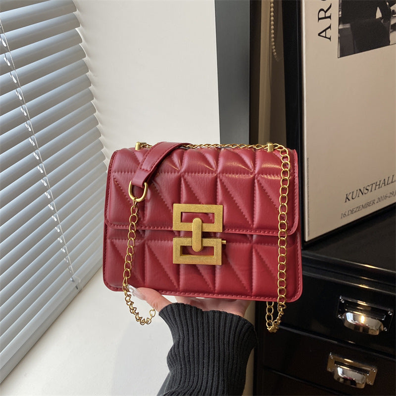 Damen elegante gesteppten Handtasche mit edlem Kettenverschluss Nord Taschen