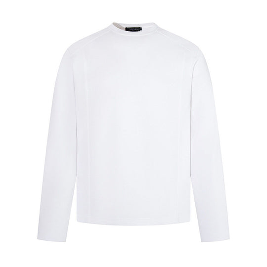 Herren Langarmshirt mit Rundhalsausschnitt aus meliertem Baumwollmix Nord Taschen
