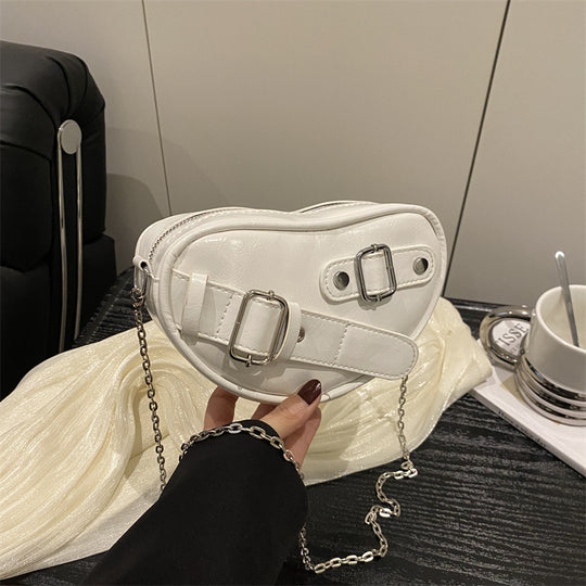 Damen modische Herz-Handtasche mit verstellbarem Kettenriemen Nord Taschen