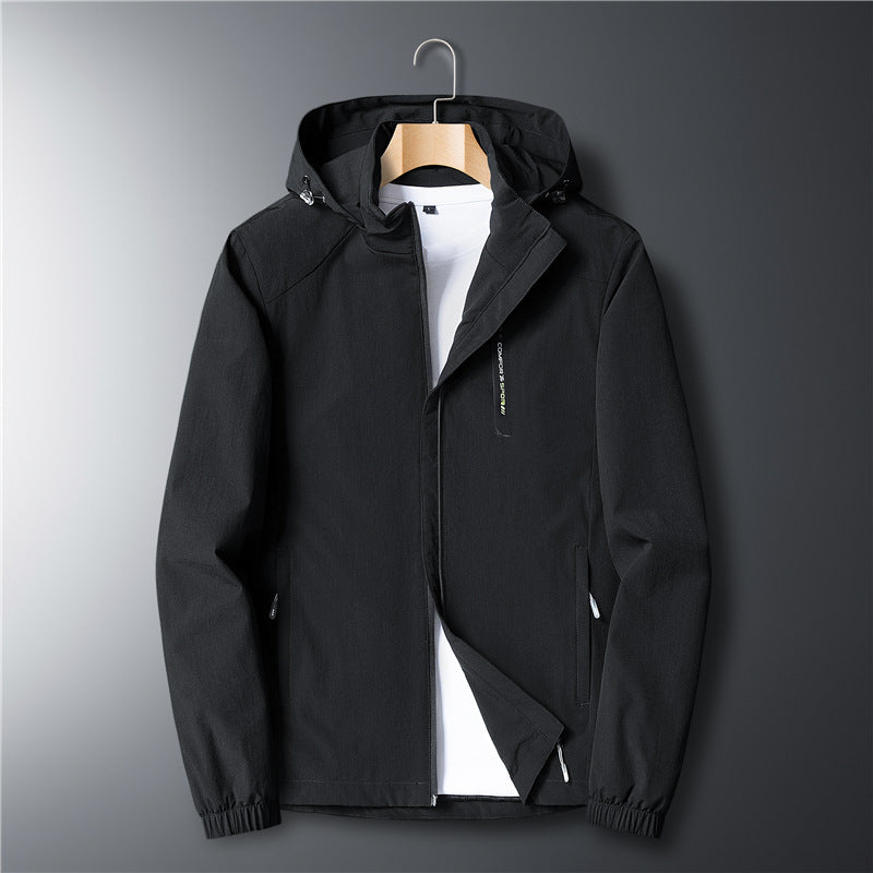Herren leichte Softshell-Kapuzenjacke mit winddichter Membran und Reißverschlusstaschen Nord Taschen