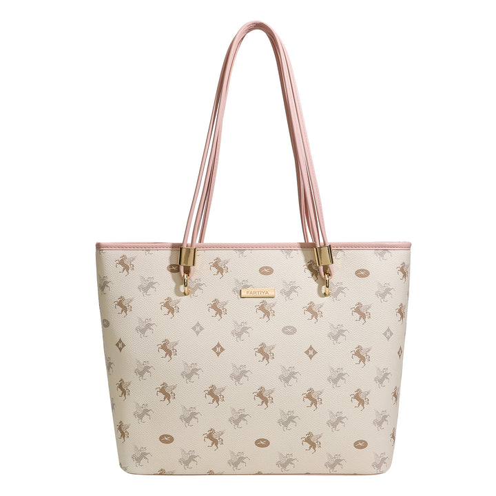Damen Tote-Tasche mit eleganter Pferdemusterung und stabilen Tragegriffen Nord Taschen