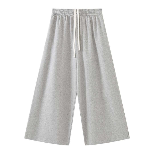 Damen Weiche High‑Waist Lounge‑Palazzohose aus Sweat mit elastischem Bund Nord Taschen