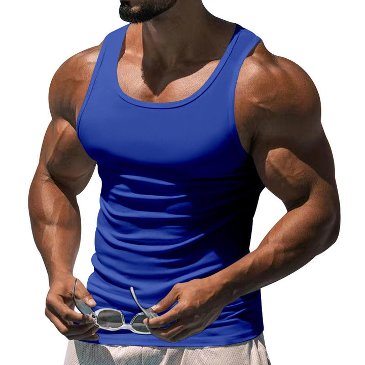 Herren nan figurbetontes funktionales Tanktop mit hohem Armausschnitt und Stretchjersey