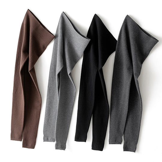 Damen Figurformende Hochtaillen Strickleggings mit Thermofinish Nord Taschen