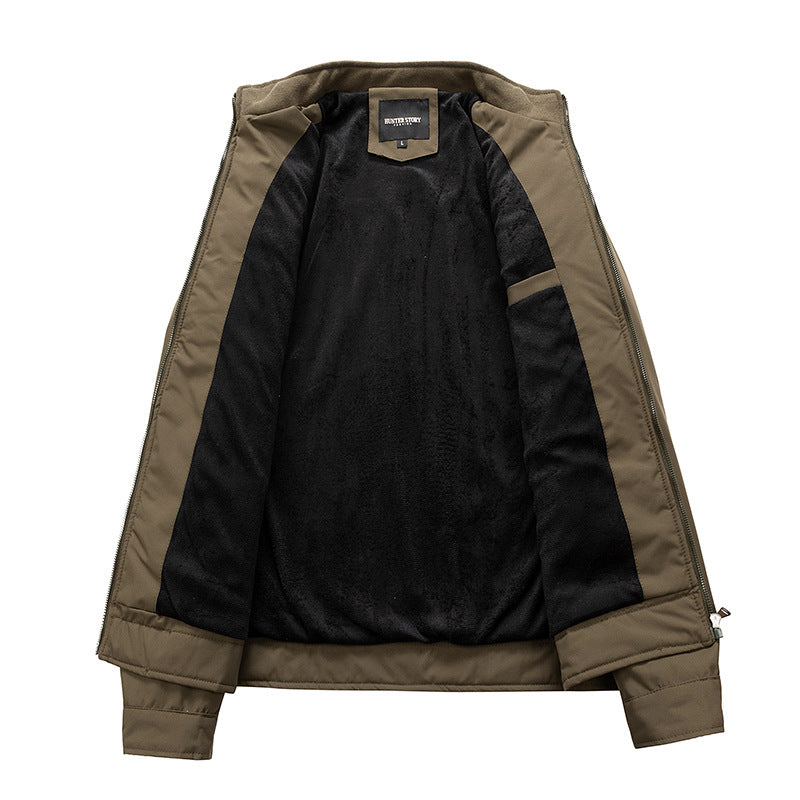 Herren Softshell-Outdoorjacke mit Stehkragen wasserabweisend und vier Reißverschlusstaschen Nord Taschen