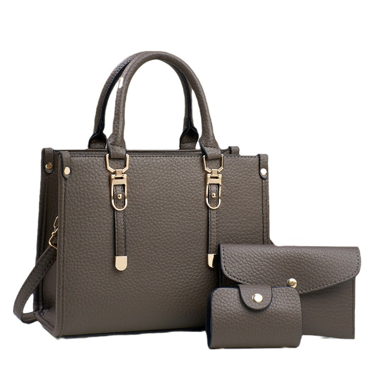 Damen elegante Kunstledertasche mit abnehmbarem Portemonnaie Nord Taschen