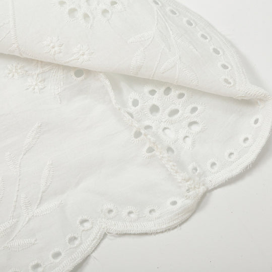 Damen Midirock mit Broderie Anglaise, ausgestellter A-Linie und geschwungenem Saum Nord Taschen