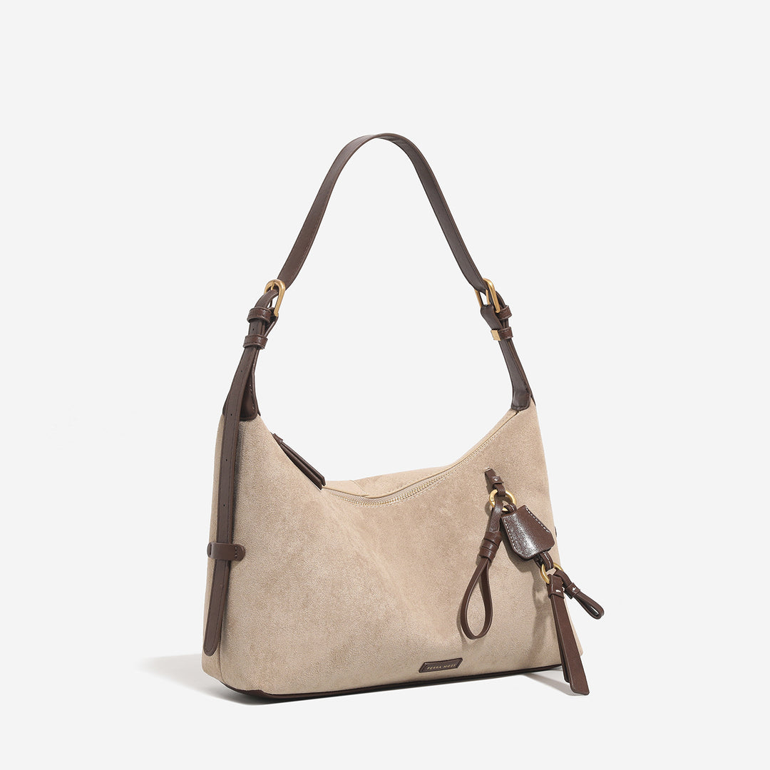 Damen Hobo-Tasche aus hochwertigem Wildleder mit zeitgenössischem Design Nord Taschen