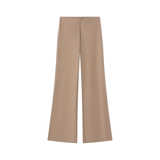 Damen Weite Satinhose mit hoher Taille und fließender Wide‑Leg‑Silhouette Nord Taschen