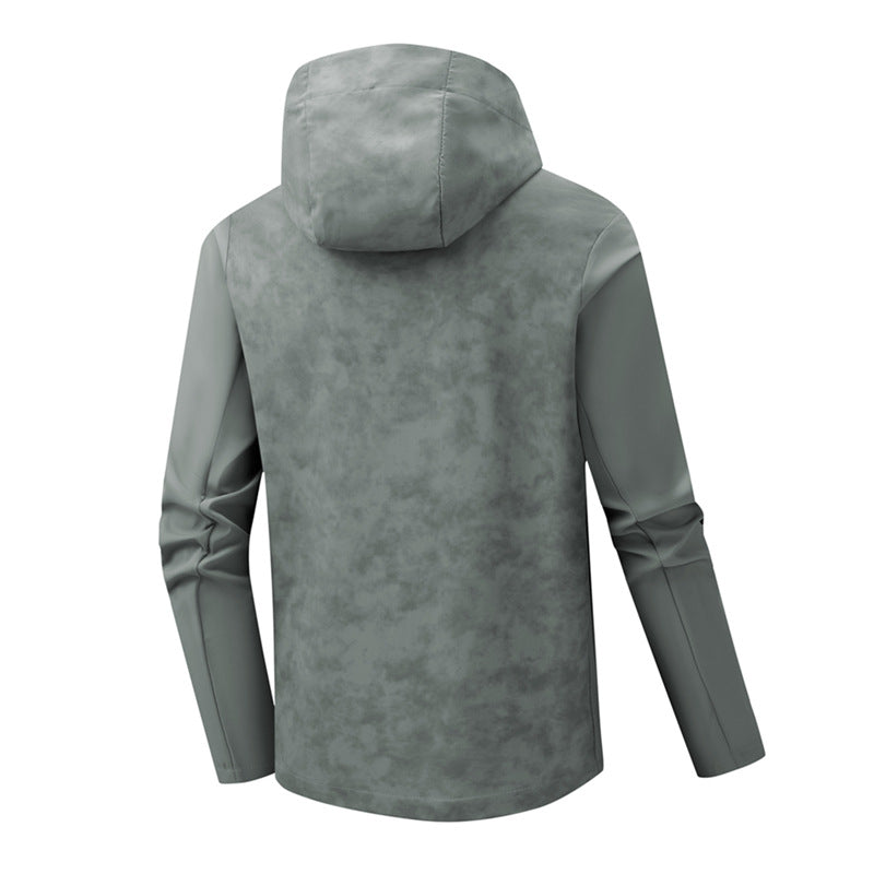 Herren Urbanes Softshell-Hybrid mit wasserabweisender Beschichtung, Kapuze und Brust-Reißverschluss Nord Taschen