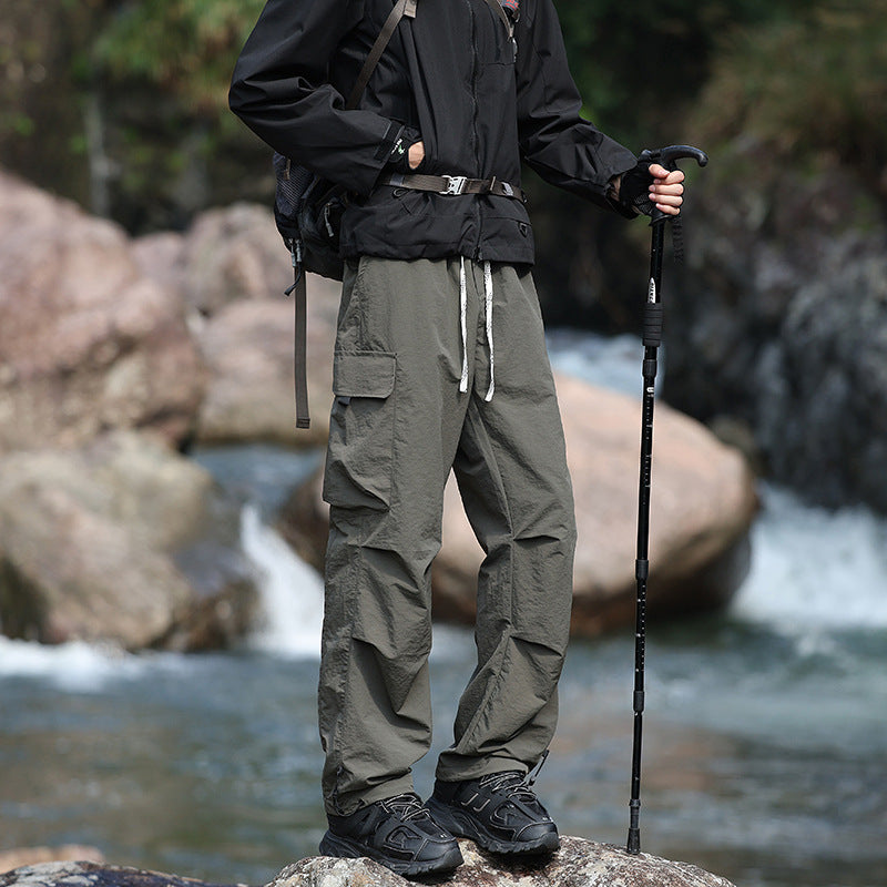 Herren Leichte technische Cargo-Trekkinghose mit Kordelzugbund, verstärkten Saumkanten und verstellbarem Beinabschluss Nord Taschen