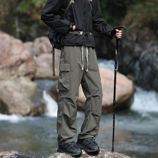 Herren Leichte technische Cargo-Trekkinghose mit Kordelzugbund, verstärkten Saumkanten und verstellbarem Beinabschluss Nord Taschen