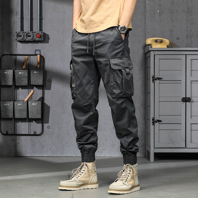 Herren Leichte Tactical-Cargo-Jogginghose mit Tunnelzugbund, Kniepaneelen und Multifunktionstaschen Nord Taschen