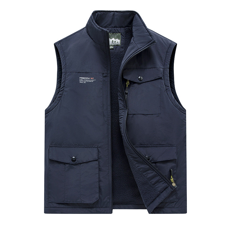 Herren Leichte Outdoor-Weste mit hochschließendem Kragen und praktischen Taschen Nord Taschen