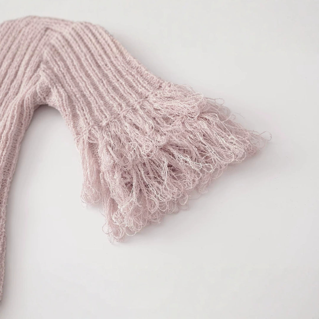 Damen Feinstrick-Cardigan mit Fransenstufen und dekorativen Kugelknöpfen Nord Taschen