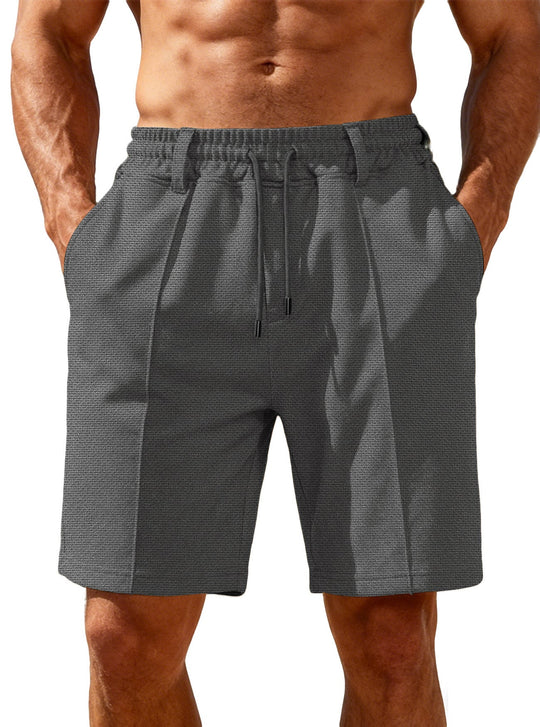 Herren nan Chino-inspirierte Relax-Shorts mit Bundfalten elastischem Tunnelzug und Eingrifftaschen Nord Taschen