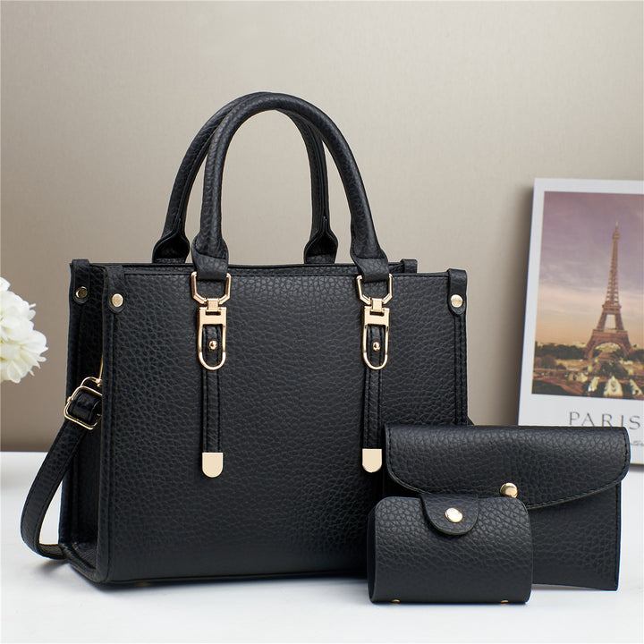 Damen elegante Kunstledertasche mit abnehmbarem Portemonnaie Nord Taschen