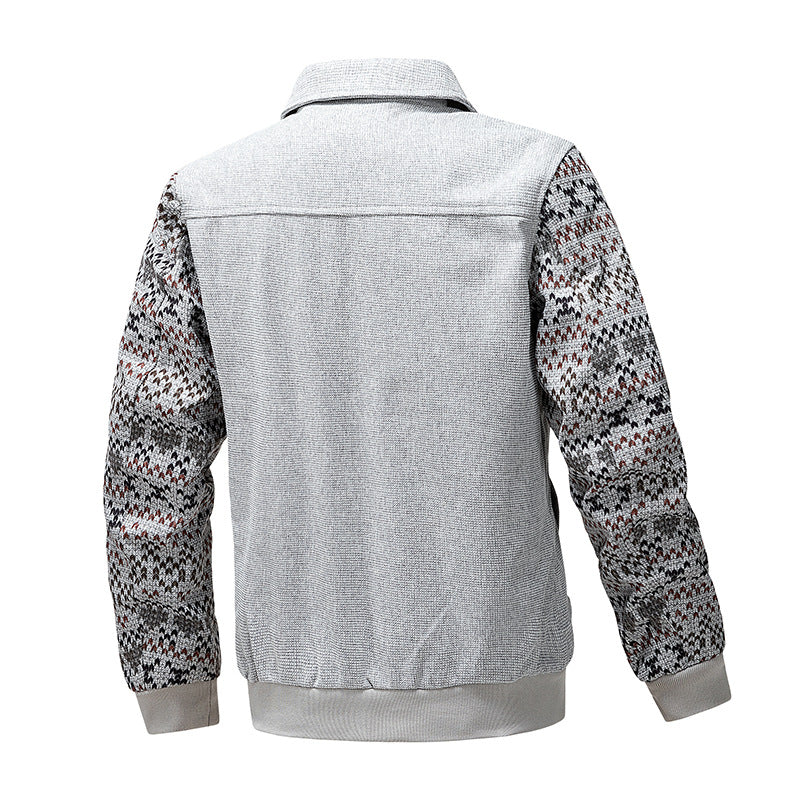 Herren Strickblouson mit Reißverschluss und Norwegerärmeln Nord Taschen