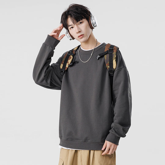 Unisex Oversize Rundhals-Sweatshirt aus schwerer Baumwollmischung mit geripptem Saum und Raglanärmeln Nord Taschen