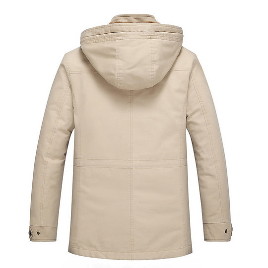 Herren mittellanger Fieldparka im Urban-Style mit Teddyfleece-Innenfutter Nord Taschen