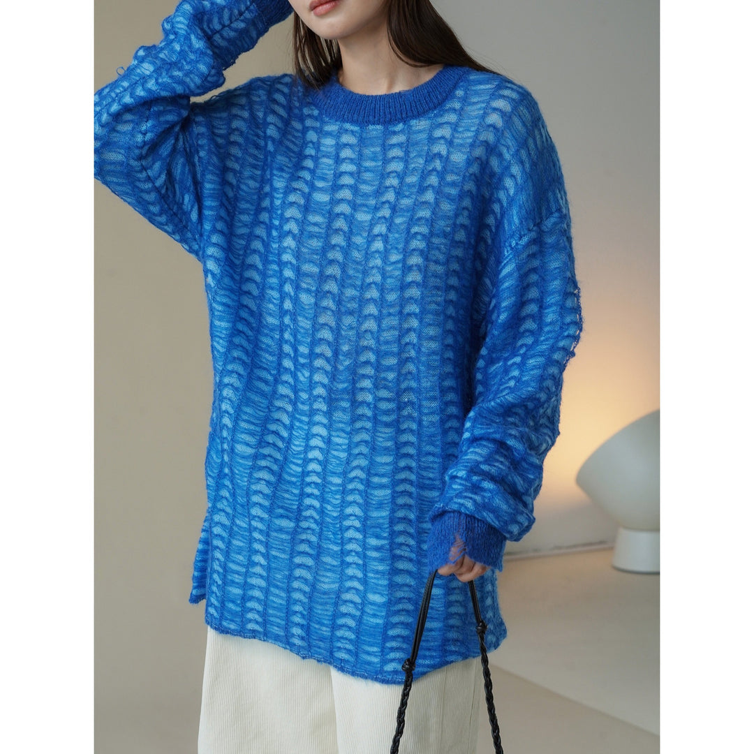 Damen Oversize-Netzstrick-Minikleid aus Mohair-Optik Nord Taschen