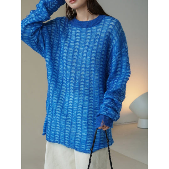 Damen Oversize-Netzstrick-Minikleid aus Mohair-Optik Nord Taschen