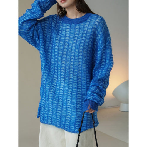 Damen Oversize-Netzstrick-Minikleid aus Mohair-Optik Nord Taschen