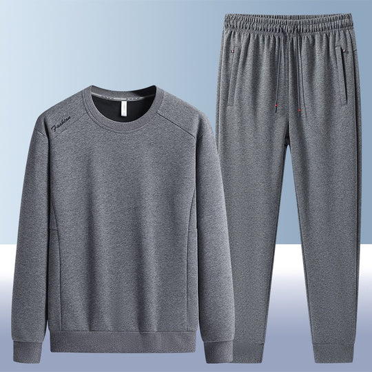 Herren Komfortables Mikrofleece-Trainingsset mit Rundhals‑Sweatshirt & tapered Jogginghose Nord Taschen