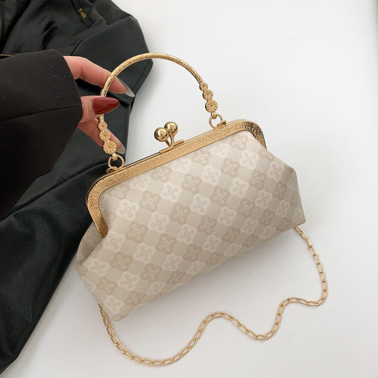 Damen-Clutch mit elegantem Blütenmuster und verziertem Kettenverschluss Nord Taschen