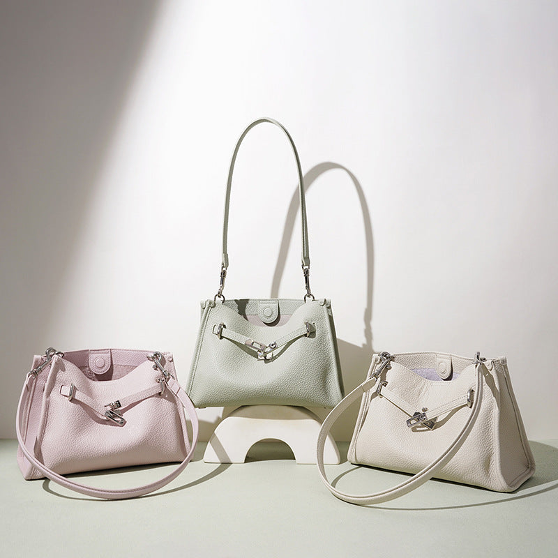 Damen elegante Lederhandtasche mit verstellbarem Schulterriemen Nord Taschen