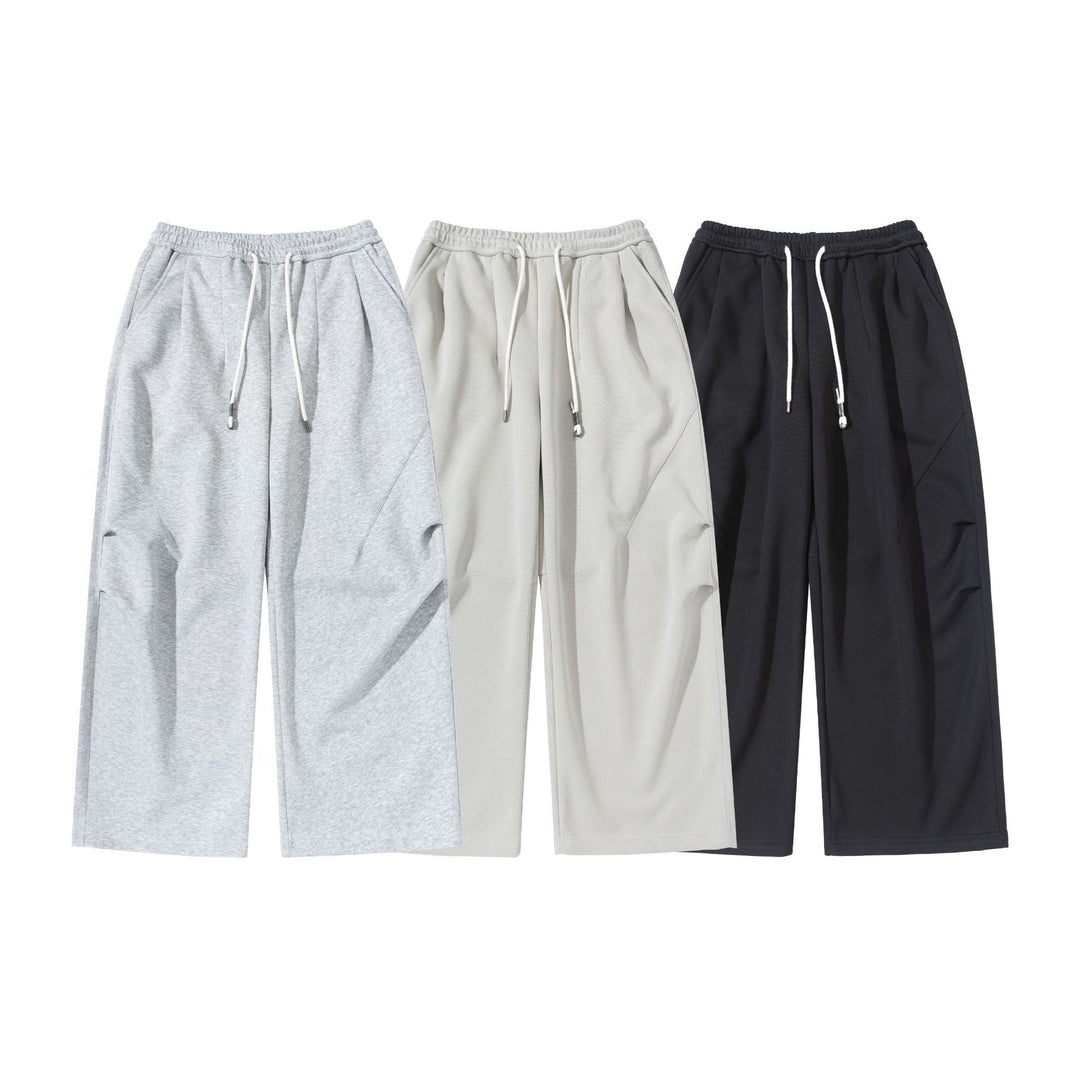 Damen Weite Cropped-Jogginghose aus French-Terry mit hohem Elastikbund, Kordelzug und Eingrifftaschen Nord Taschen