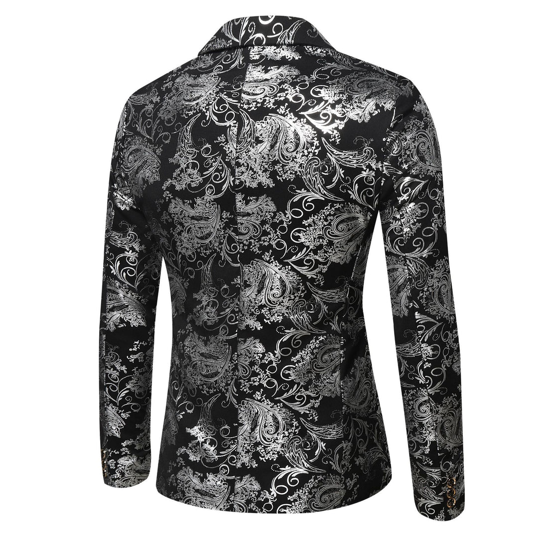 Herren Jacquard-Sakko im Smokingstil mit Schalkragen und einreihiger Knopfleiste Nord Taschen