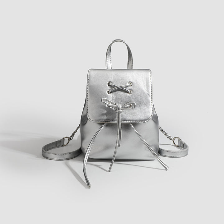 Damen Rucksack aus hochwertigem Kunstleder mit dekorativem Kordelzug Nord Taschen