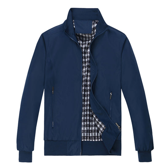 Herren Urbaner Stehkragen‑Blouson aus windabweisendem Softshell mit kariertem Thermofutter Nord Taschen