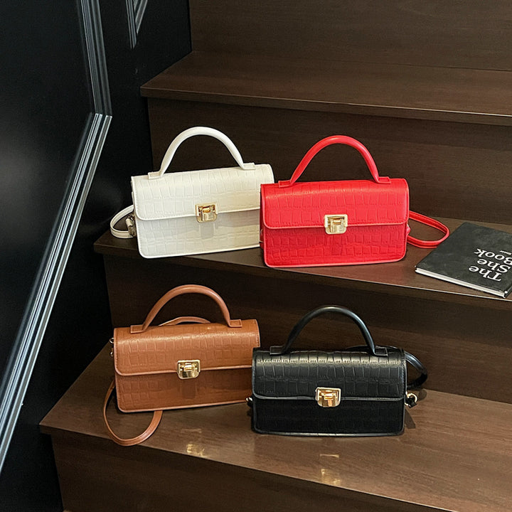Damen elegante Umhängetasche mit verzierten Krokoprägedetails Nord Taschen