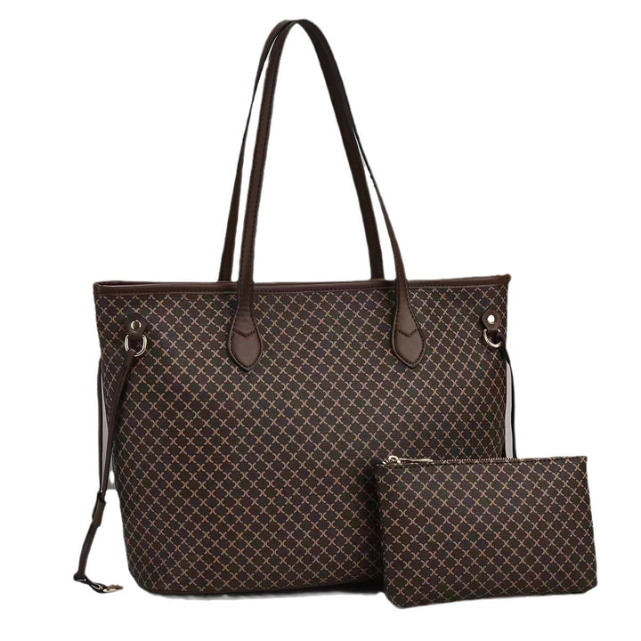 Damen elegante Tote-Tasche mit abnehmbarer Mini-Clutch Nord Taschen