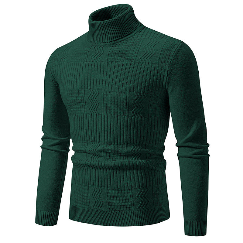 Herren Rollkragenpullover mit Strukturstrick und körpernaher Silhouette Nord Taschen