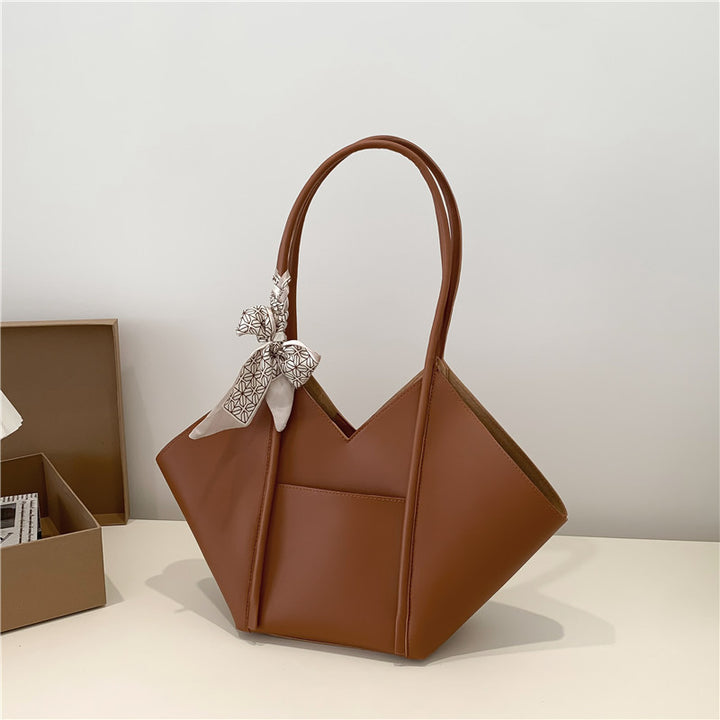 Damen hochwertige Tragetasche mit verspieltem Design und dekorativem Halstuch Nord Taschen
