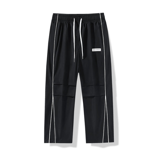 Herren Leichte Technical-Trackhose mit elastischem Bund, Knieabnähern & seitlicher Kontrastpaspel Nord Taschen