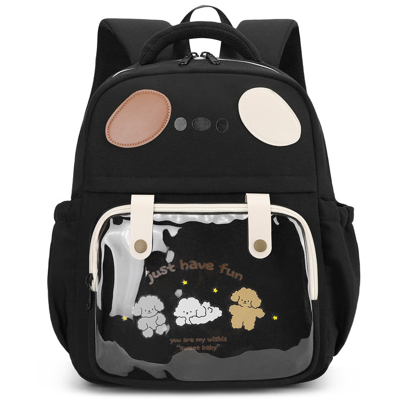 Damen Kinderrucksack mit transparentem Vorderfach und verspieltem Design Nord Taschen