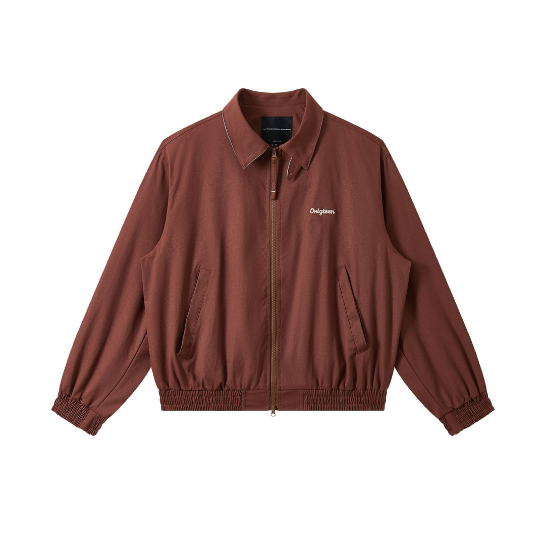 Herren Kurz geschnittener Boxy-Blouson mit hohem Stehkragen, elastischem Saum und Zipper-Front Nord Taschen