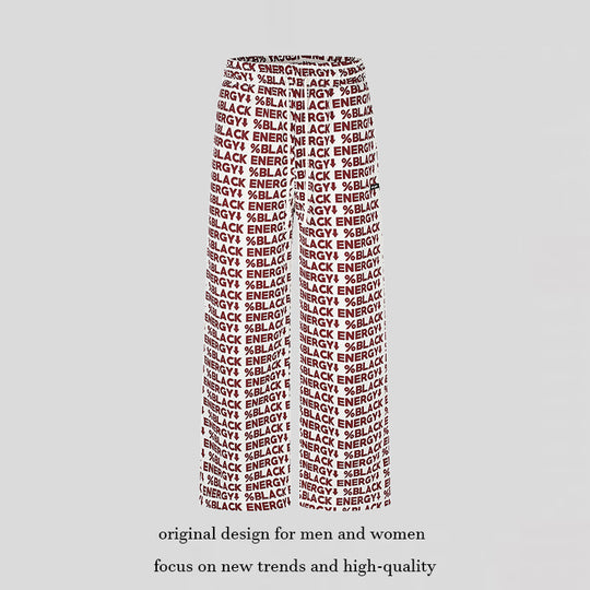 Damen Weite Palazzo-Loungehose mit Tunnelzug, Allover-Logoprint und elastischem Komfortbund Nord Taschen