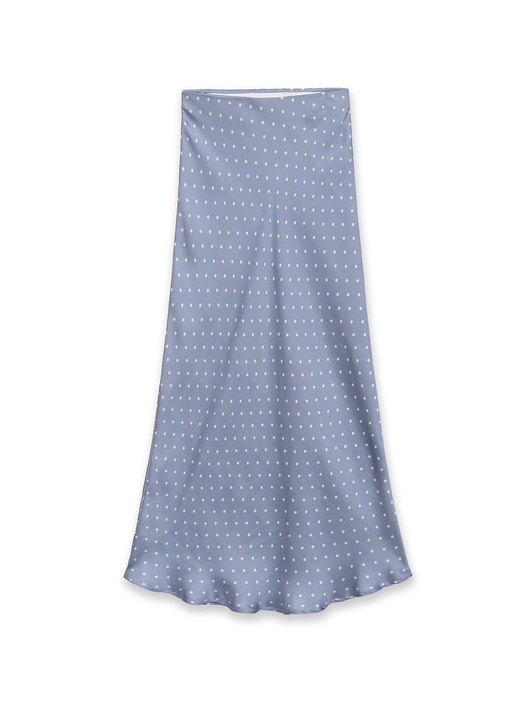 Damen Midi-Rock aus Satin im A-Linien-Schnitt mit hoher Taille und Polka-Dot-Print Nord Taschen