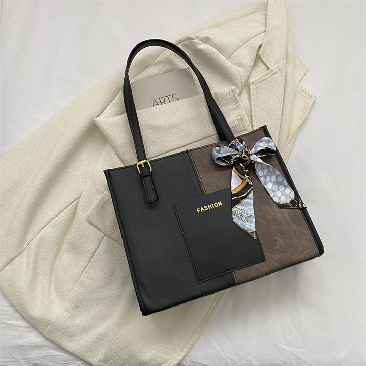 Damen Tote-Tasche mit modischem Design und dekorativem Seidenband Nord Taschen
