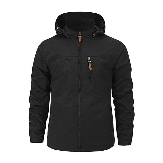 Herren Multifunktionale Softshell-Outdoorjacke mit Kapuze, Brustreißverschluss und atmungsaktivem Futter Nord Taschen