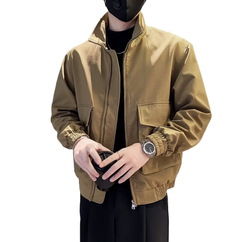 Herren Leichte Tech-Bomberjacke mit Stehkragen, großer Klappbrusttasche und elastischem Saum Nord Taschen