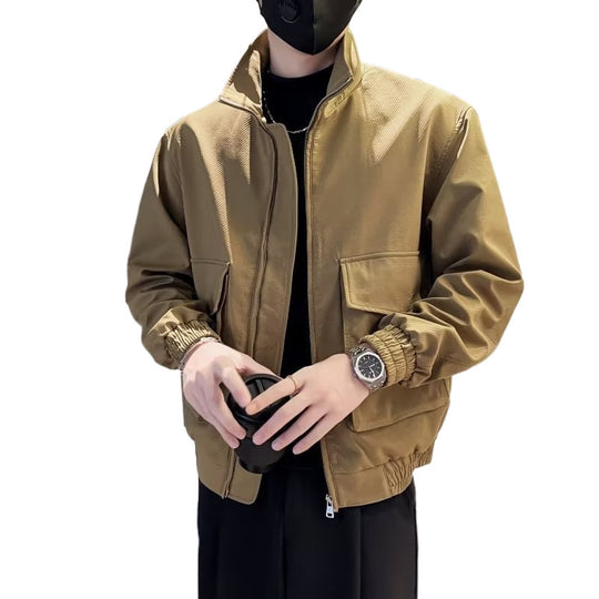 Herren Leichte Tech-Bomberjacke mit Stehkragen, großer Klappbrusttasche und elastischem Saum Nord Taschen
