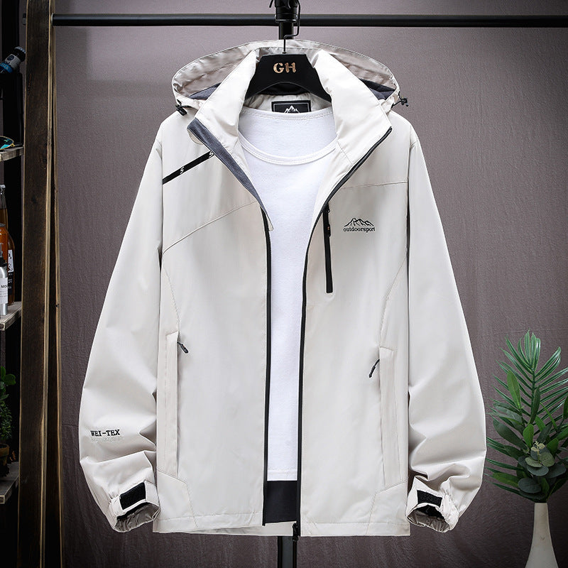 Damen Leichte Wasserabweisende Outdoorjacke mit Kapuze, Brustreißverschluss und verstellbaren Bündchen Nord Taschen