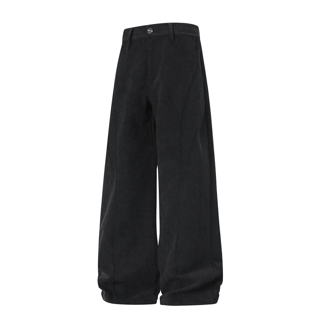 Damen Weite High-Waist Cordhose mit weitem Bein und dekorativer Teilungsnaht Nord Taschen
